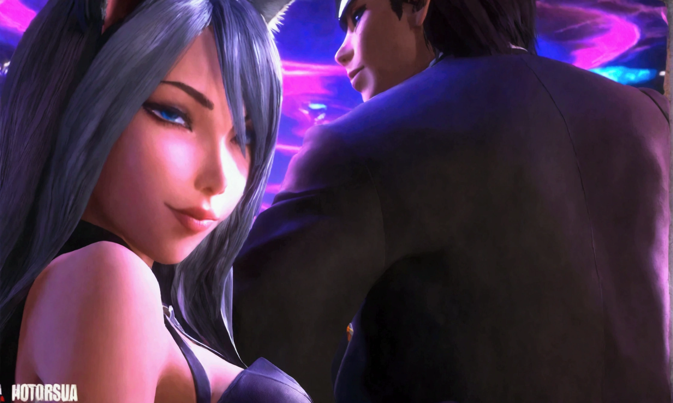 a cute yuna, catgirl mafia boss,patch over one eye, tuxedo, scars on face, evil smile, dangerous and charismatic, enters casino, flanked by slutty catgirl enforcers, realistic, photorealistic, highly detailed, 8k, beautiful detailed eyes, beautiful detailed lips, extremely detailed face, long eyelashes, dynamic pose, dramatic lighting, chiaroscuro, cinematic, dark and moody atmosphere, neon lights, deep shadows, vibrant colors
