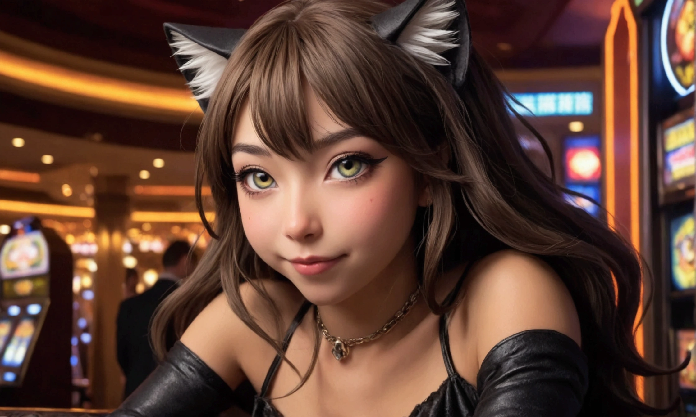 furry style, fox girl in club outfit