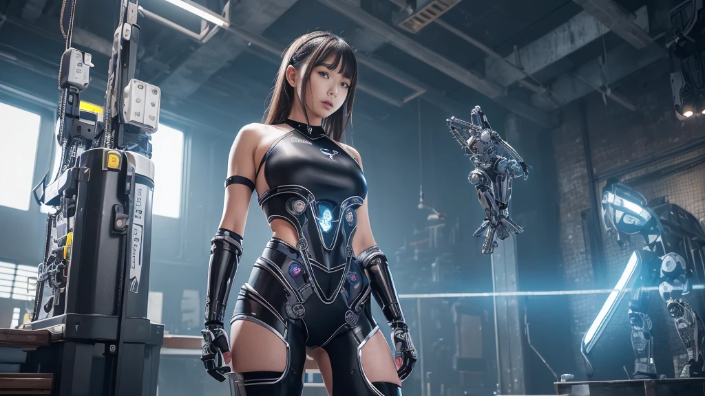 Hybrid cybernetic dinosaur girl fantasy anime