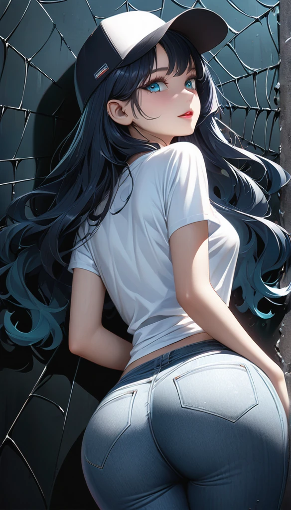 (Best quality, 8k, 32k, Masterpiece, UHD,:1.2),RAW, 1girl,ultra cute , natural lighting,transparent shining eyes, 20yo ,fair complexion, (ecstasy:0.8) ,(slut:0.8), (vulgarity:0.8), (fucked silly:0.8),(steam:0.8),(trembling:1.3)),((tank top, denim short pants, )) ,From Behind and Below, ass focus, kneeling, body-fitting, White background, Cowboy shot, medium breast,