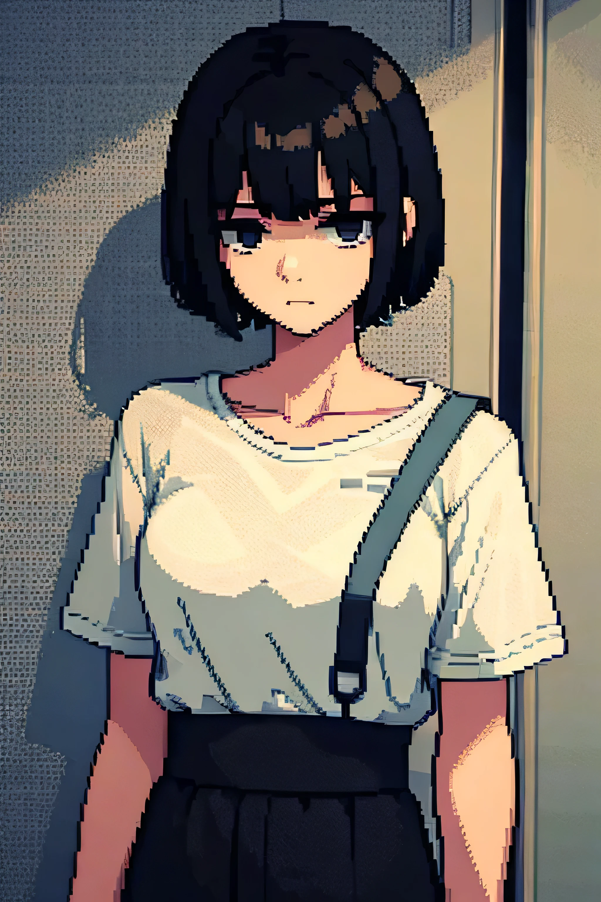 depressed,blackhair,shorthair,tired,