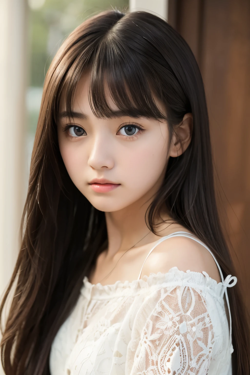 Best Quality,masterpiece,Very detailed、High resolution, Very detailed, Best Qualityのポートレート写真,Teen,Age 15,High school girl,Idol,beautiful girl, Long Hair, straight, With bangs, Black Hair,cute, cute, cute日本人女性、Very delicate and beautiful face, Big Eyes, Wide eyes, Looking at this, one&#39;s home, indoor,Simple wall background,Woodgrain wall,Fair-skinned girl, kind,Junior high school students,Winter clothes,Long sleeve, Loungewear, red,green,cute恋人, Nipples, 18 years old,Adorable , 美しいJunior high school students, Big Eyes, 美しいHigh school girl, Selfie, Personal photo shoot,Selfieの角度,Women&#39;s Room,Idol, はにかむHigh school girl（Hmmmm）,She smiles happily at me, Natural Hair, Check pattern