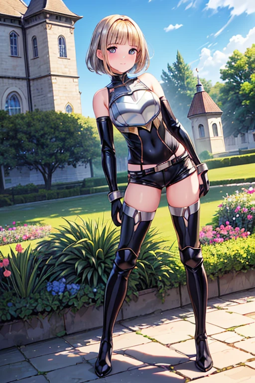 GRANBLUEfantasy,1young_teen_ girl,brown_hair,medium_bob_hair,platina_blond_hair,white_leotard,covered_crotch,thigh-highs,smile,standing,bluesky_landscape_background,slightly_spread_legs,happiness, short_gloves ,solo, r18, navel,relicbuster,short,boots,open_mouth,sitting,knees,blush,shy,bunny_ears,piledriver,(crotch:1.3)