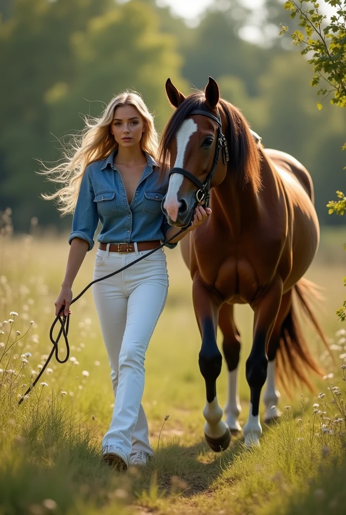 riding a horse