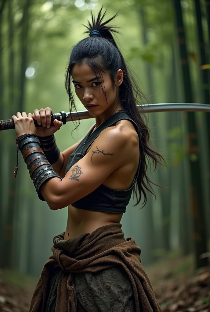A warrior with katana