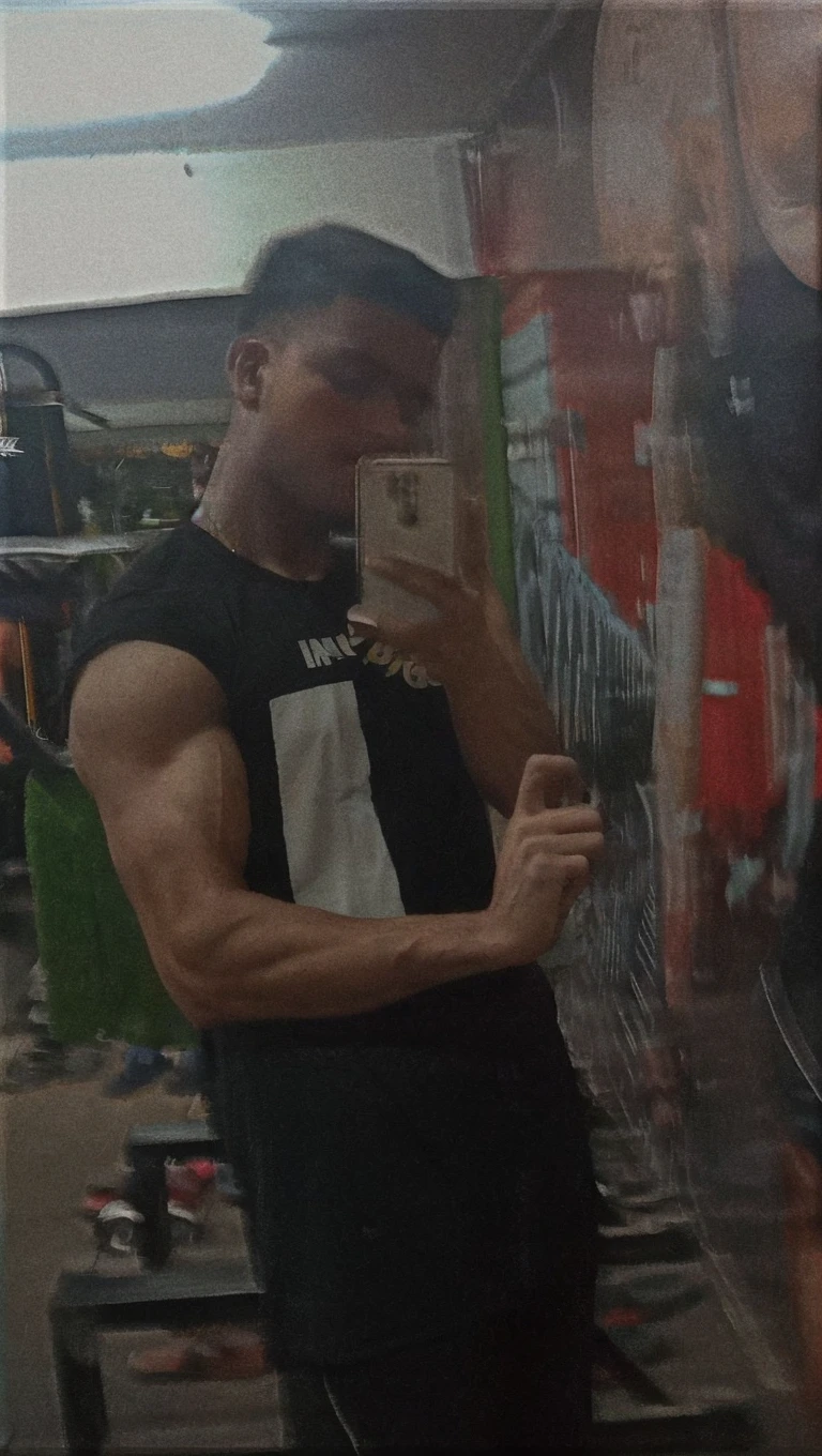 Very pumped up man