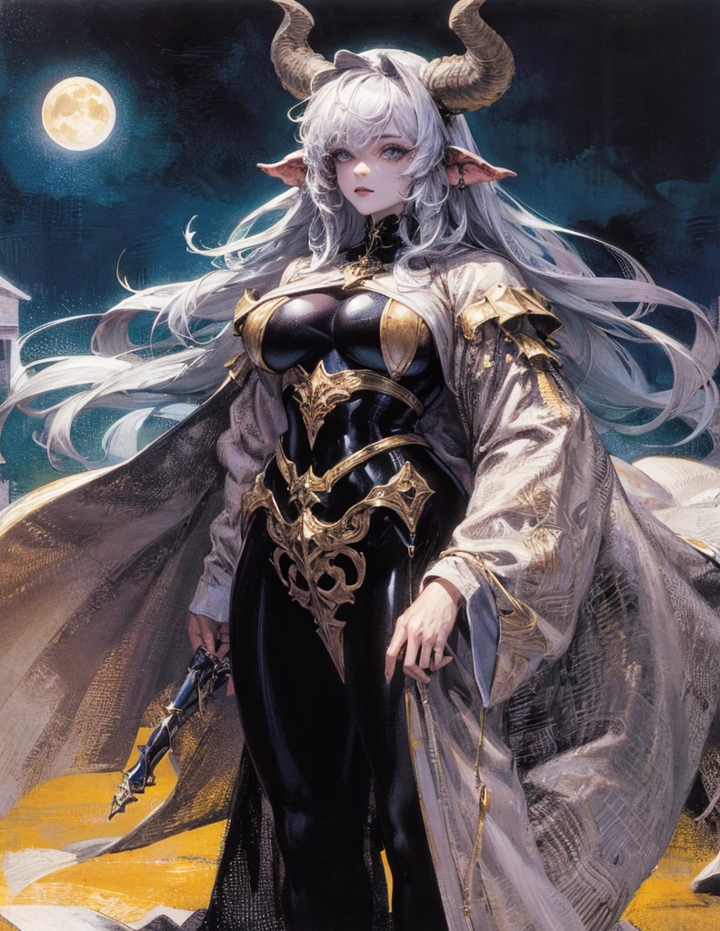old woman, 1girl, long white hair, small breasts, purple eyes!!!, fair skin, blank face, she nude, penis instead of a pussy, full body, no helmet, night, medieval japanese town, very sexy body, detailed face, beautiful detailed eyes, beautiful detailed lips, extremely detailed eyes and face, long eyelashes, highly detailed, photo realistic, 8k, best quality, masterpiece, cinematic lighting, dramatic lighting, vibrant colors, fantasy, digital art, concept art