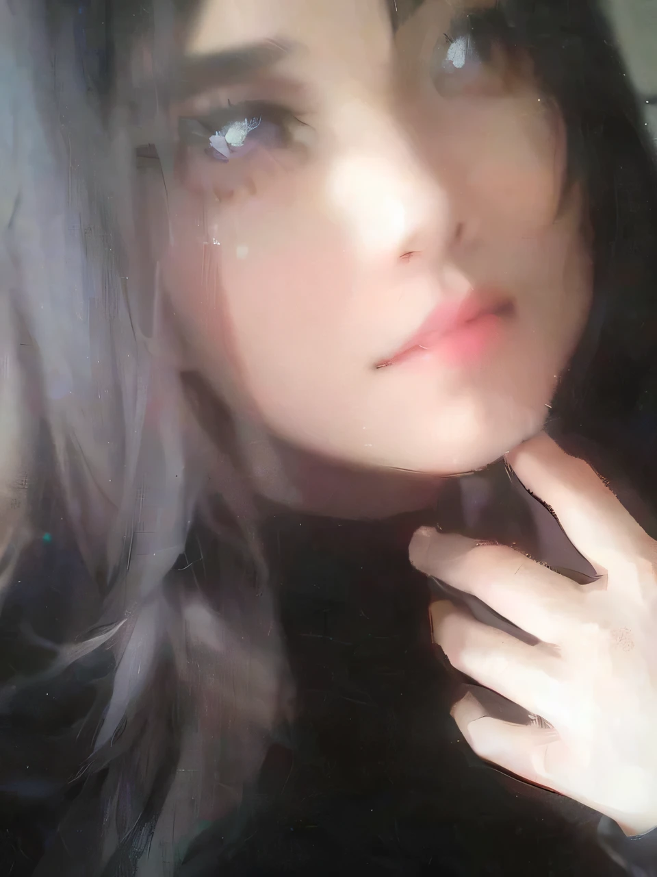 a cute anime girl with large breasts, extremely detailed face, beautiful detailed eyes, beautiful detailed lips, long eyelashes, detailed hair strands, intricate clothing, shiny skin, dynamic pose, high quality, 8k, hyper realistic, award winning, masterpiece, vibrant colors, cinematic lighting, portrait Nimu - streamer
