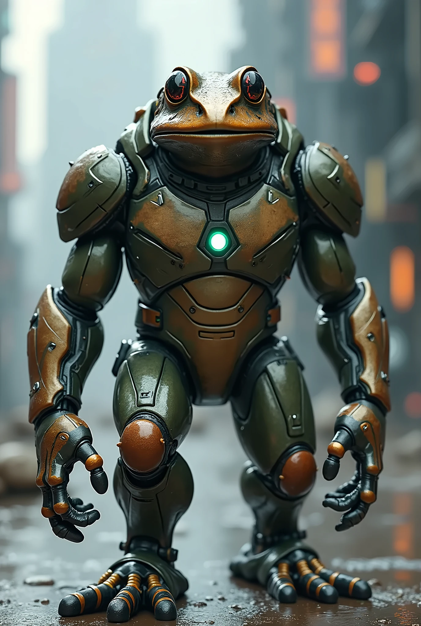 ultra realistic, 8k, fusion character of ironman and a frog