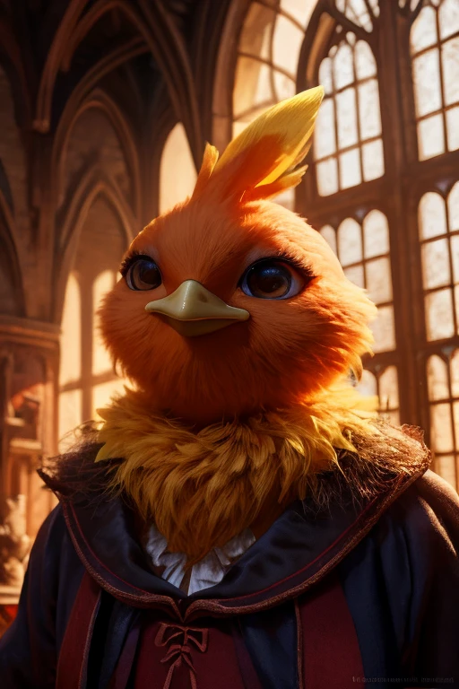 male ,Torchic, bottom, (Cinematographic lighting:1.1), (perfect focus:1.1), 8k high definition, (detailed eyes:1.2),depth of field, bokeh, subsurface dispersion, perfect breasts, broad ,((Dracula costumes)),bright colors, (hairy detail:1.3),detailed bottom, realistic, photorealistic, ultra realistic,Inside an old castle with worn detail, natural landscape, dry trees, vegetation on the walls , sky, clouds,realistic, photorealistic ,glad ,(spongy:1.3), polish, (realistic fur:1.1), (extreme fur detail:1.2),((light orange fur)),(black pupil, brown eyes,Pixar style eyes),Cola de Torchic,Pixar 3D Legs, with pectorals, bloom.