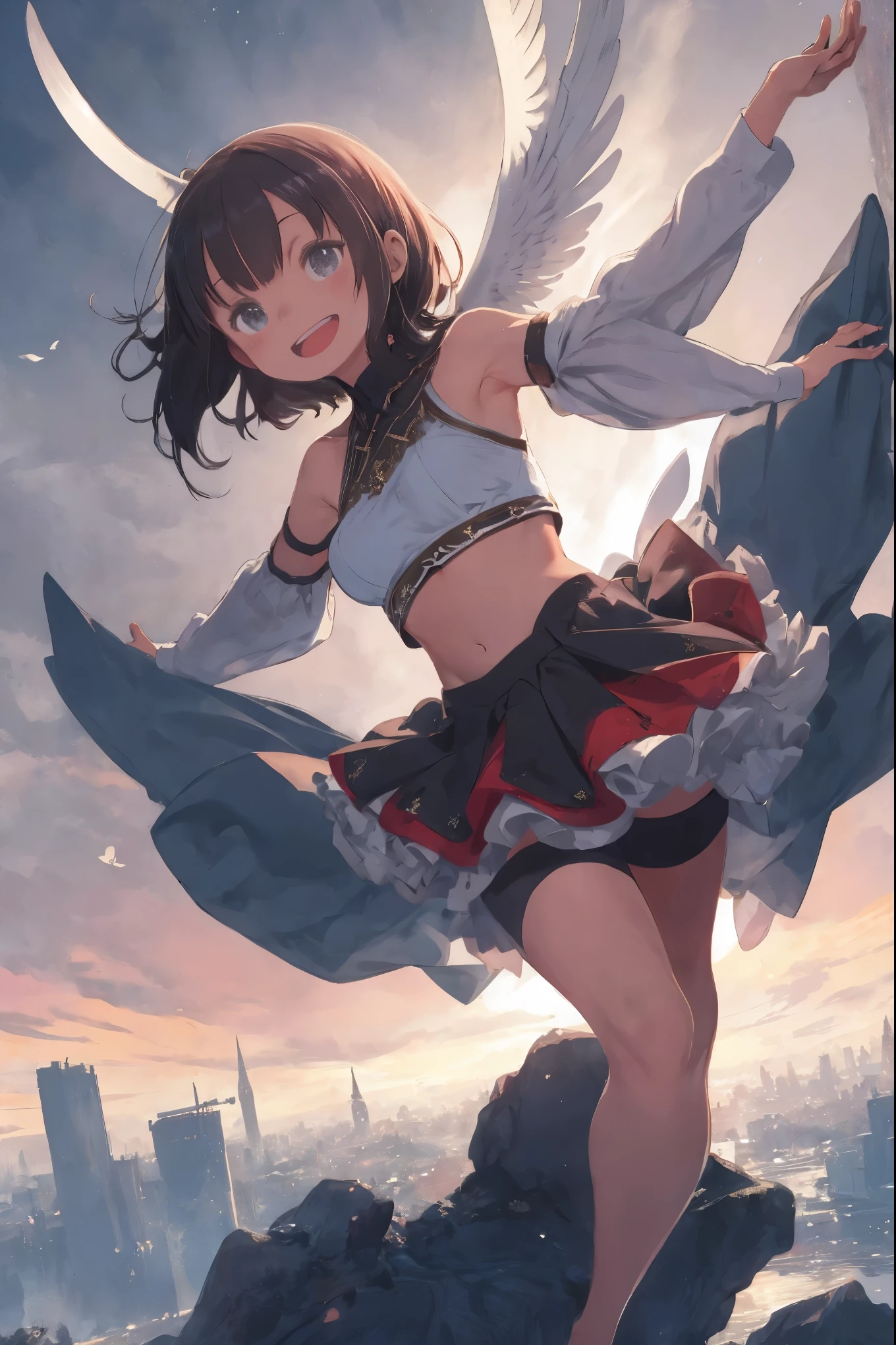 best quality ,masterpiece, 1girl, solo, silica, no skirt, fine detailed shiny eyes, flat chest, highres, wallpaper, 8k, best lighting, extremely detailed illustrations, blush, embarrassed, smile, open mouth, realistic white panties, crotch seam, pantyshot, White background, loli, dynamic pose, dynamic angle, light clothing, upper body, no skirt, , underwear