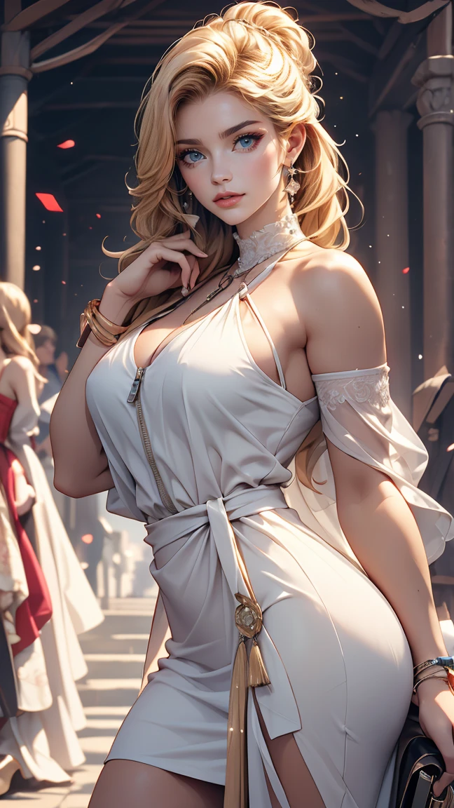 Vintage style fantasy, masterpiece, Great art, Highest quality, One girl, Close-up Girl Nordic Princess, Scandinavian Mountains々, Winter Weather, Symmetrical and highly detailed face, Peach silky silky skin, Vivid and aggressive green eyes, White, messy hair down to her waist, Sculptural body, (spark: 0.7), Adobe Illustration, Artstation's Trand, 8k, High resolution, 超High resolution, Cold and soft lighting, --q 500 --s 100, -