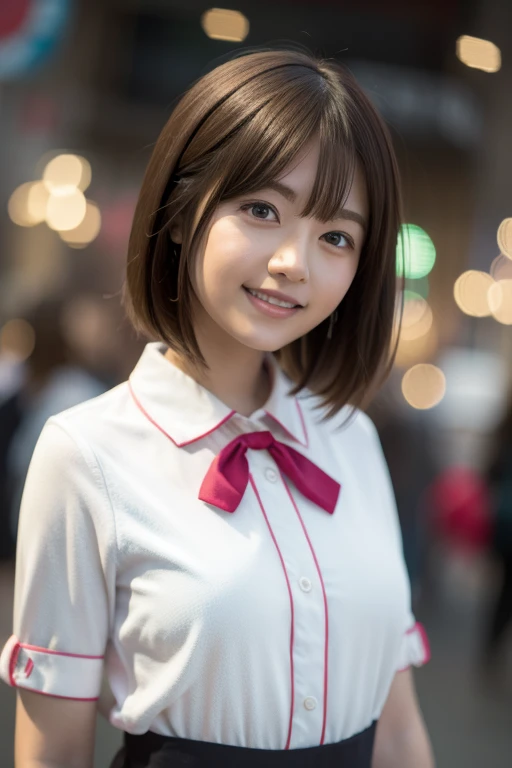 Cities of Paris、One lady、An 18-year-old woman、Happy smile、Standing、(8K、Raw photography、top-quality、masterpiece:1.2)、(realisitic、Photorealsitic:1.37)、ultra-detailliert、
1 girl in、cute little、独奏、Beautiful detailed sky、Detailed Cafe、natta、Standing、date、(blush of the nose)、(A smile:1.1)、(Mouth closed)、tiny chest、seducting smile、Night amusement park、merry-go-round、profetional lighting、Sony A7R4、Zessie 50mm f1.8、
medium breasts、Beautiful Detail Eye、(shirt with collar:1.1)、a bow tie、pleatedskirt、(short-hair:1.2)、Floating hair、Happy smile、Happy smile、17 year old girl