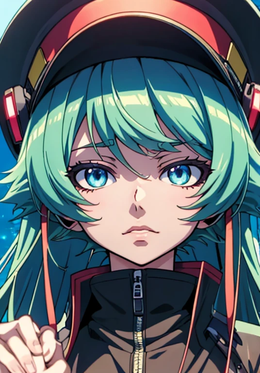 Close up of a person wearing a hat holding hands, Detailed Anime Artwork, detailed Digital Anime Art, clean Detailed Anime Art, Detailed Anime Art, Detailed image of anime girl, Detailed Anime Character Art, Anime style artwork, Anime style digital art, Digital Anime Art المتقدم, Digital Anime Art, , Digital Cyberpunk Art Animation, Amazing Anime Face Portrait