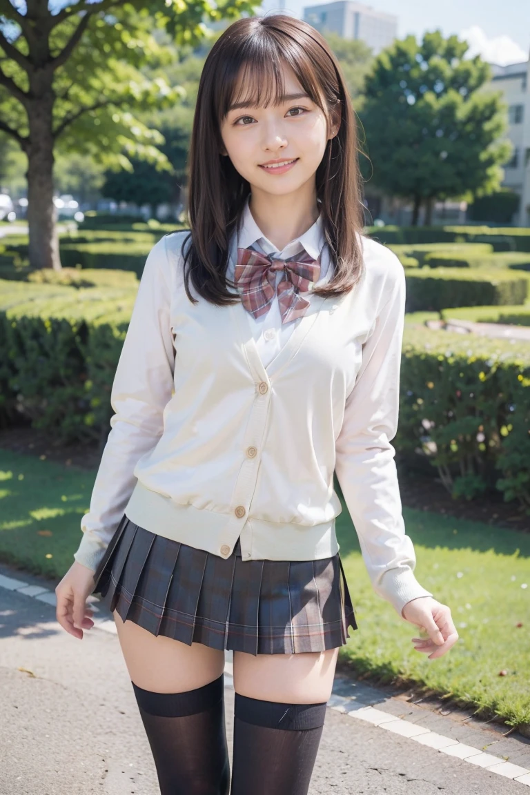 (8k), (highest quality: 1.2), (Realistic), (Realistic: 1.37), Ultra-high resolution, 1 girl, cute, A shy smile, Blushing,Mouth closed, Peach-colored lips,Beautiful details, Beautiful Nose, Beautiful black hair, bangs,Twin tail hair,Giant Dulcefo, pork, Thighs,University Uniforms,(Riding a bike on the seaside road:1.3),A simple blazer,Pleated skirt,(The skirt has a tartan check pattern......:1.3),(Thighsにクローズアップ),(光沢のあるThighs),(Opaque knee-high socks:1.2)