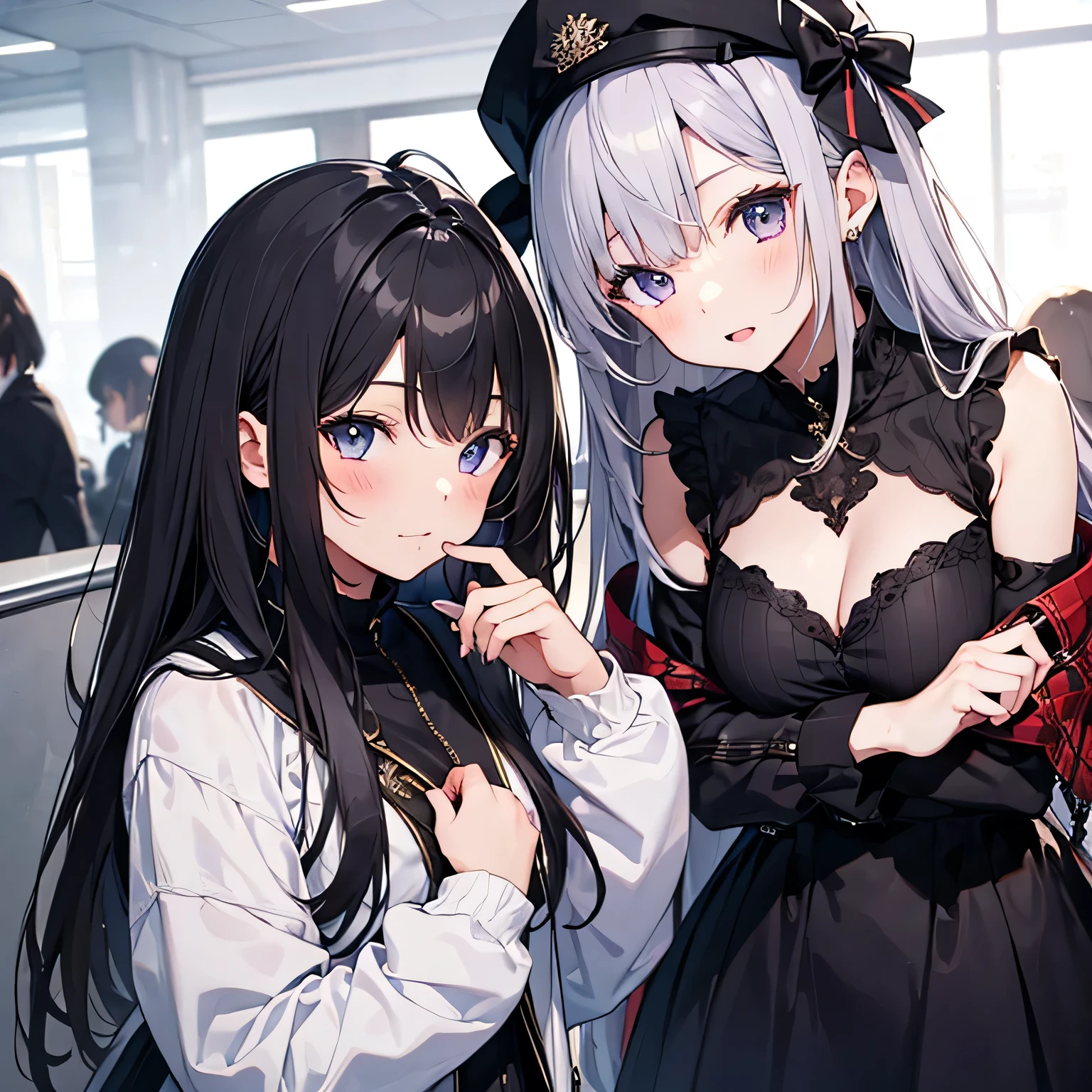 Multiple Girls、The girl&#39;s body fills the screen and you can&#39;t see the background., (masterpiece:1.8),(Please redeem:1.8),(Very detailed:1.8),(8k:1.8),(Ultra-fine Illustration:1.5),Random Hairstyles,Flat Chest,Small sailor suit,teeth,(red,,Bloomers:1.4),(Pose with a smile:1.5),running,(Full body angle),, Gymnastics