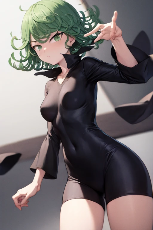 Tatsumaki , Dynamic positions have a golden part, fragile physique, Street, floats in the air, close up portrait, stands leaning towards the floor, beautiful , White Nurse's Coat, Short skirt, breasts fall out from under the robe, leans forward,  very erotic, arches his back, Portrait of a girl, standing in a sexy pose, leans forward, beautiful фигура, buttocks, beautiful грудь, very sexy, the texture is very durable，The picture is very clear and concise，incredibly beautiful，Temperament elegant，in a spacious room, нежное выражение лица Tatsumaki из One Punch Man, short green hair, green eyes, , heels, full body view, smiling, dynamic pose, Tatsumaki из One Punch Man, short green hair, green eyes, ,dynamic view, (masterpiece, Best quality:1.2),