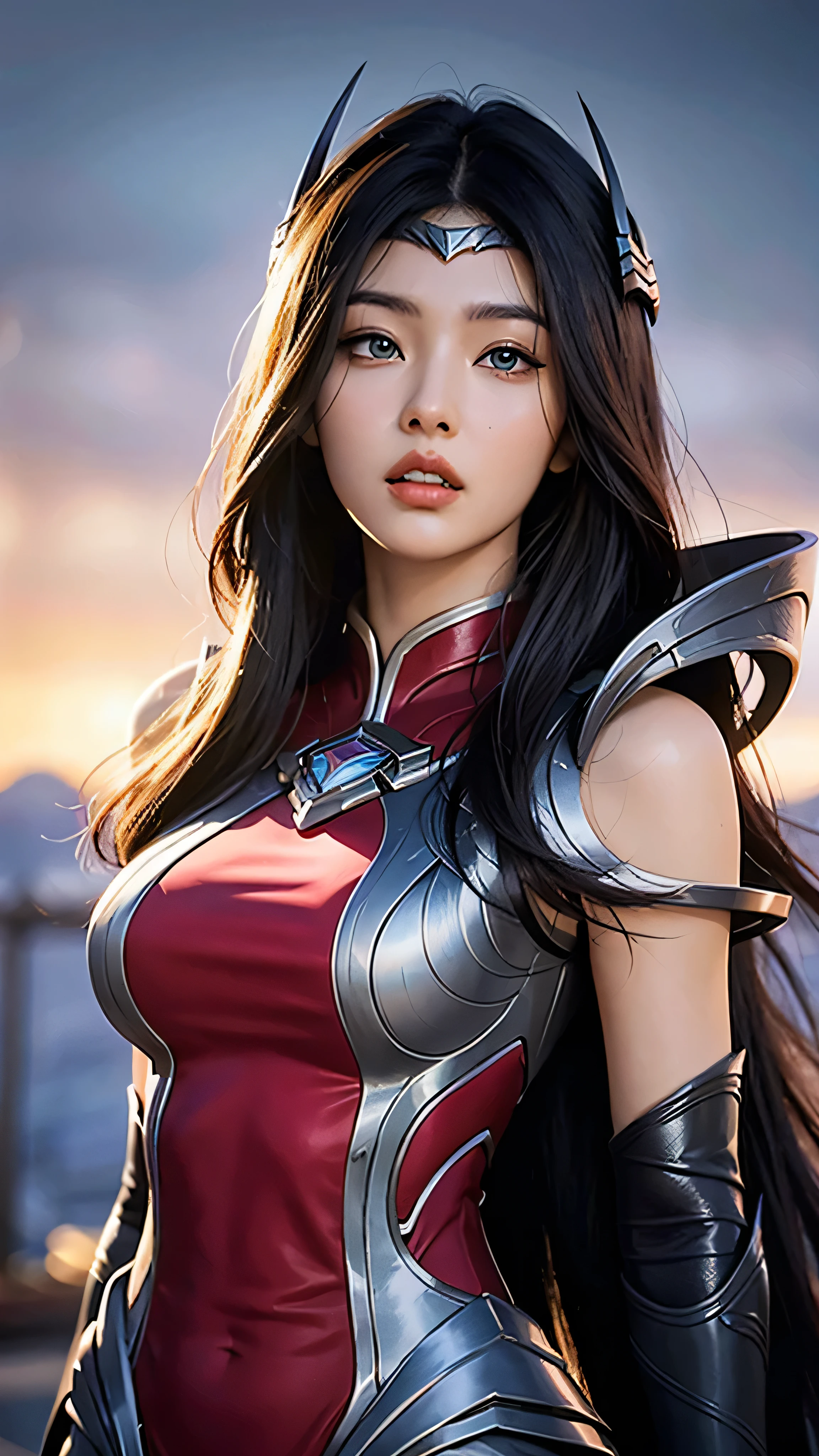 irelia, Irelia from League of Legends, photo detalle, Approach, Beautiful girl, beautiful and detailed face