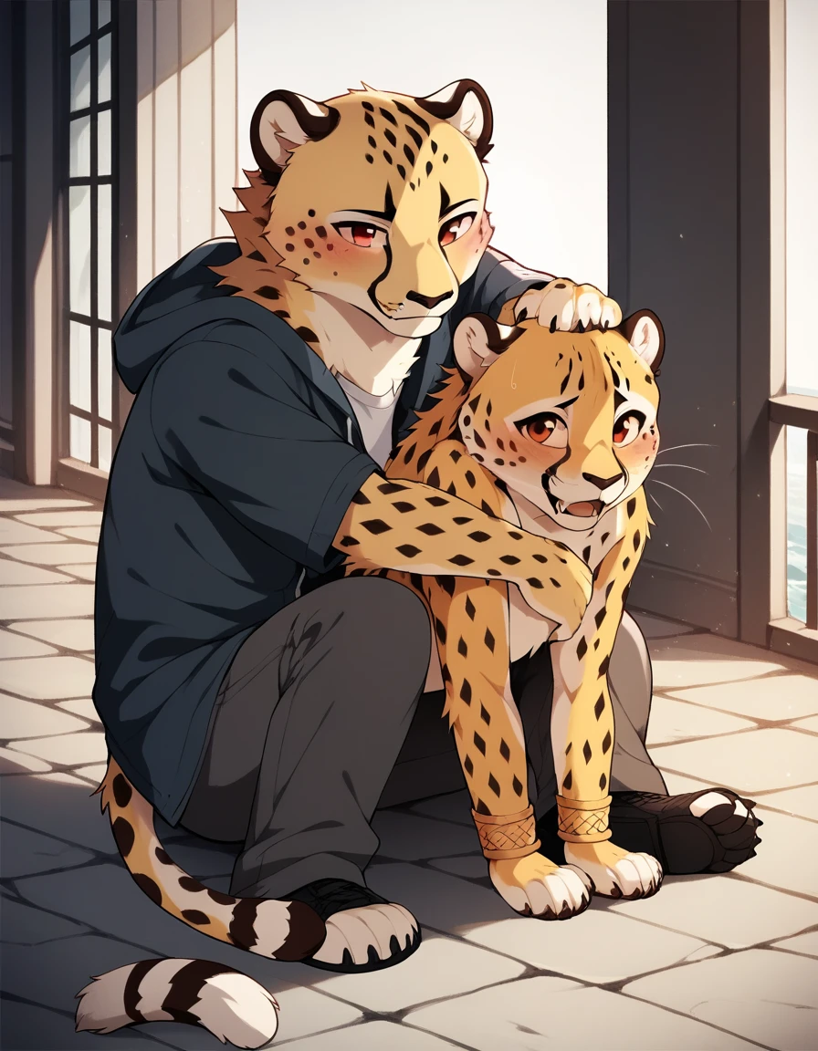 dagasi, body fur,  score_9, score_8_up, score_7_up, score_6_up, source_anime, rating_safe, dagasi_style, furry, cheetah, white skin, motted cheetah patern,  furry female,