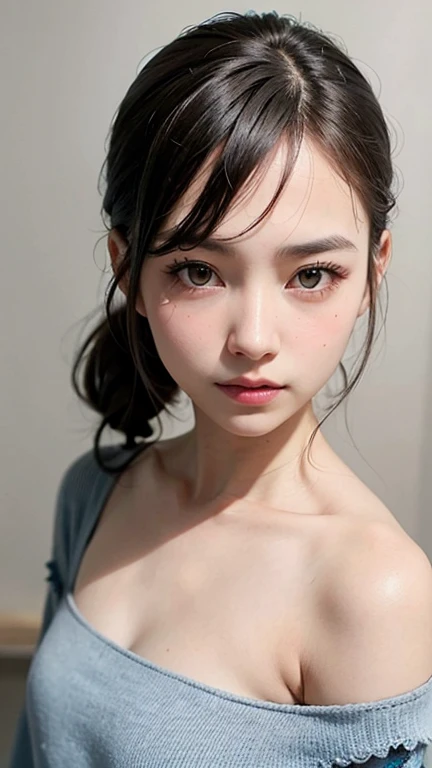 beautiful face、best quality、Super high natural light、shiny skin、delicate skin、delicate face、narrow eyes、beautiful japanese girl、Soaked、wet、shower