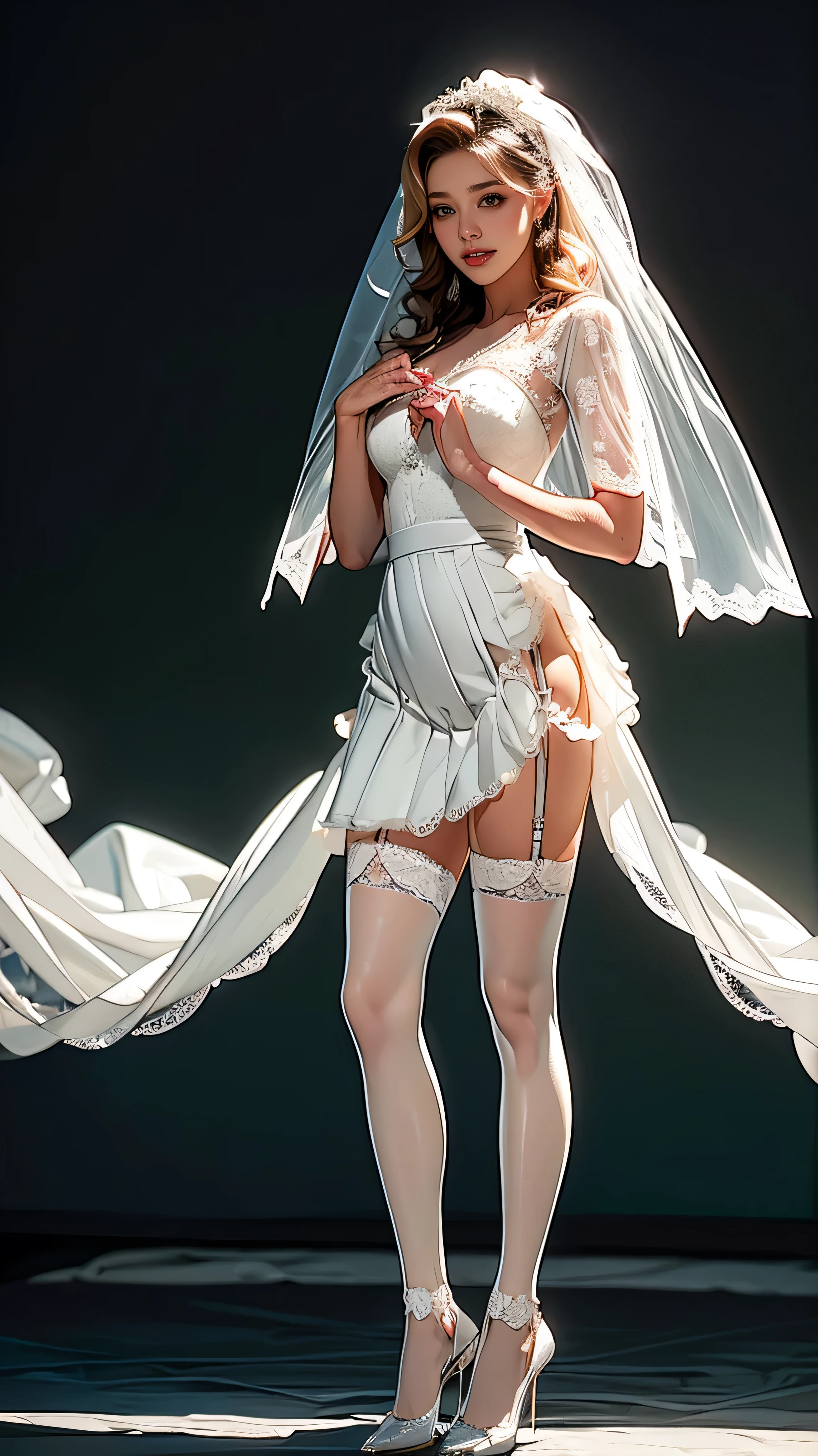 Card captor Sakura, (8k, RAW photo, top quality, masterpiece: 1.2), super detail, super resolution, (realistic and realistic photo: 1.37), high detail RAW color photo, professional photo, very detailed and beautiful, very detailed, 8k wallpaper, amazing detail, huge file size, official art, highly detailed CG Unity 8k wallpaper, full body portrait, very detailed beautiful girl, highly detailed face, very detailed eyes, very detailed skin, very detailed fingers, very detailed nose, very detailed mouth, very detailed arms, very detailed legs, very detailed hands, very detailed feet, very neat facial features, perfect anatomy, very detailed background, very detailed clothes, A girl's back with large angel-wings spreading left and right, dwarf face, very short blonde hair, beautiful big green eyes, a shiny jeweled shiver tiara on the head, white gloves on the hands, shiny jeweled white high heels, shiny silver collar with a large single green jewel, the girl is flying and dancing in the crystal sky cathedral, crystal magic cards are dancing in the air, god rays, a cute slender little girl in a beautiful and sexy costume like a fairy, (naked: 2.0), (see through silhouette: 2.0), (see-through white silk mini-dress with floral fully lace skirt: 1.5), (see-through white silk slingshot underwear: 1.5), seductive smile, eyes seducing a man, pose seducing a man, best anime grade schoolgirl, white fishnet pantyhose, absolute territory, ((up skirt)), ((downblouse, down blouse)), exposed cleavage, panty peek, (camel toe: 2.0), (exposed crotch crack-shape: 2.0), (tattoo color is silver: 3.0), (crotch tattoo: 2.0), (spread legs: 0.2), slender toddler body, ((pov, single photo, only 1girl in the photo)), looking at viewer, full body, (from below: 1.2),