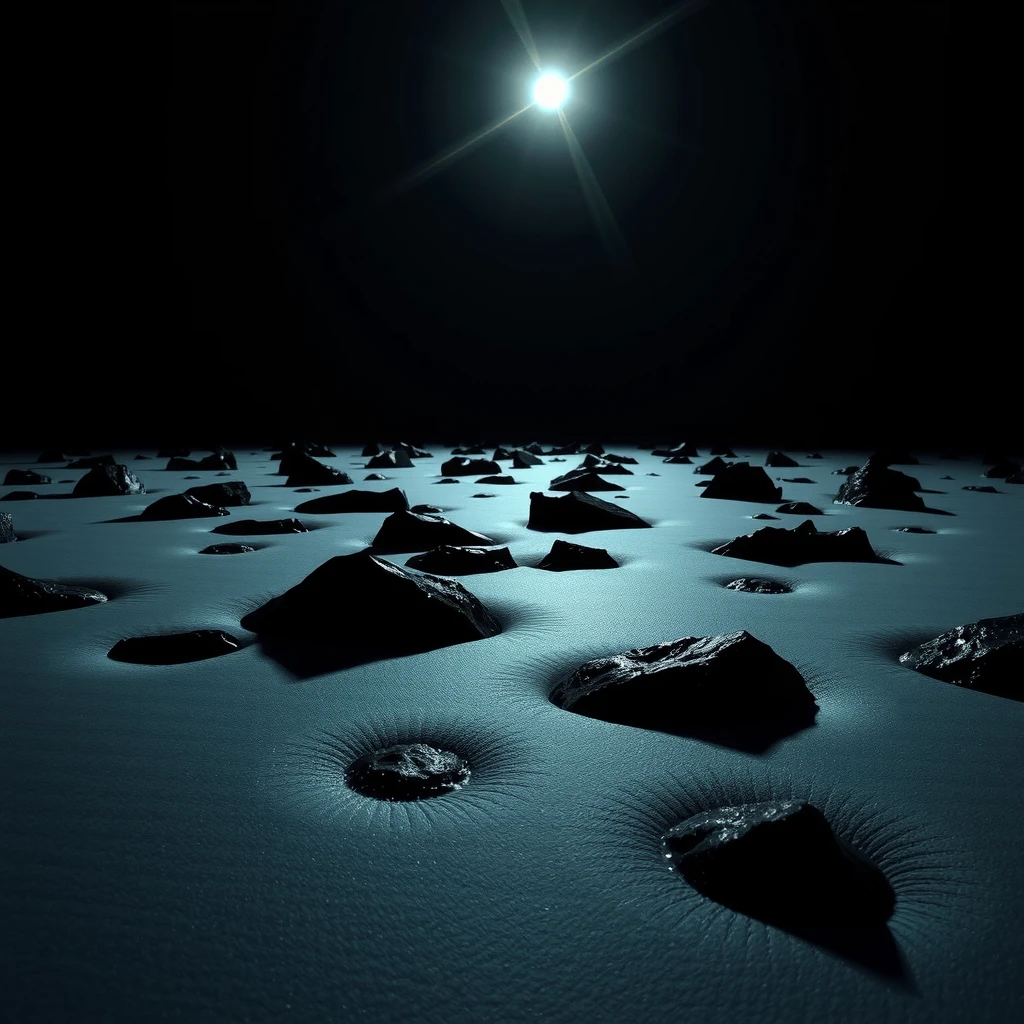 showcase foam, foam forming on surface on night lake, ominous, spooky, horrolm, cinematic, overwhelming, unknown, intense, foam seems almost sentient, dark presence foam, foam art, dim night, darkness, abyss, only light source creepy moonlight reflection shimmering sinisterly off the foam