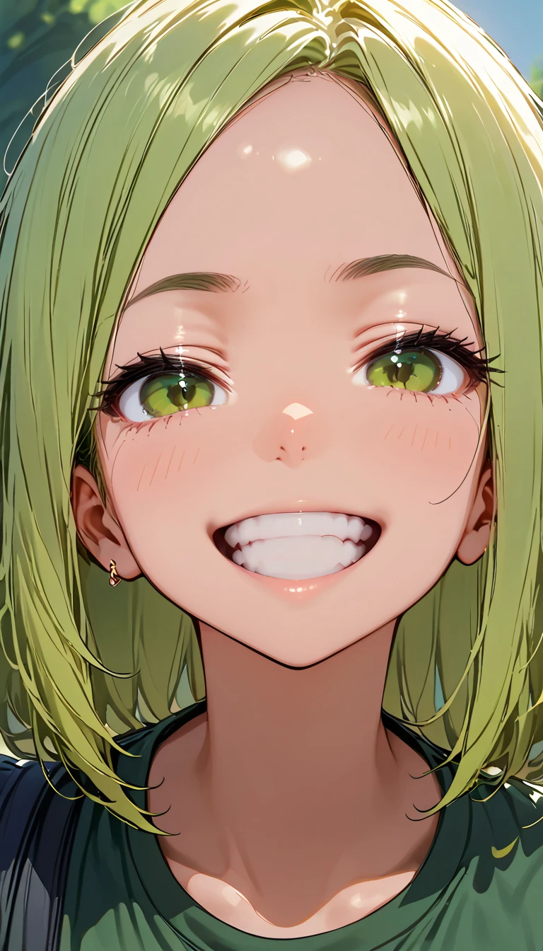 green, tongue,Gal,Earrings,green