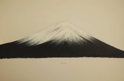 Texture as background、Monochrome illustration、Mountain painting