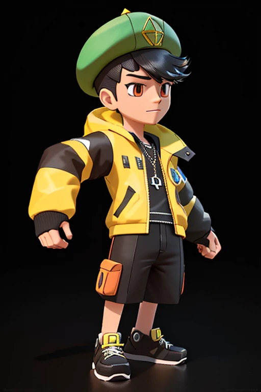 a close up of a toy of a boy with a hat on, cute cartoon character, cute 3 d render, 3 d character, 3d character, animation character, cute character, small character. unreal engine 5, 3 d character art, cartoon character, 3 d character render, 3d characters, 3 d render stylized, 3 d cartoon, 3d character realistic male amirhossein ajorloo pokemon v style 