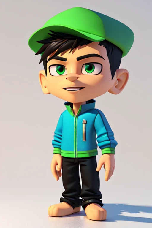 a close up of a toy of a boy with a hat on, cute cartoon character, cute 3 d render, 3 d character, 3d character, animation character, cute character, small character. unreal engine 5, 3 d character art, cartoon character, 3 d character render, 3d characters, 3 d render stylized, 3 d cartoon, 3d character realistic male amirhossein ajorloo ben 10 reboot style 