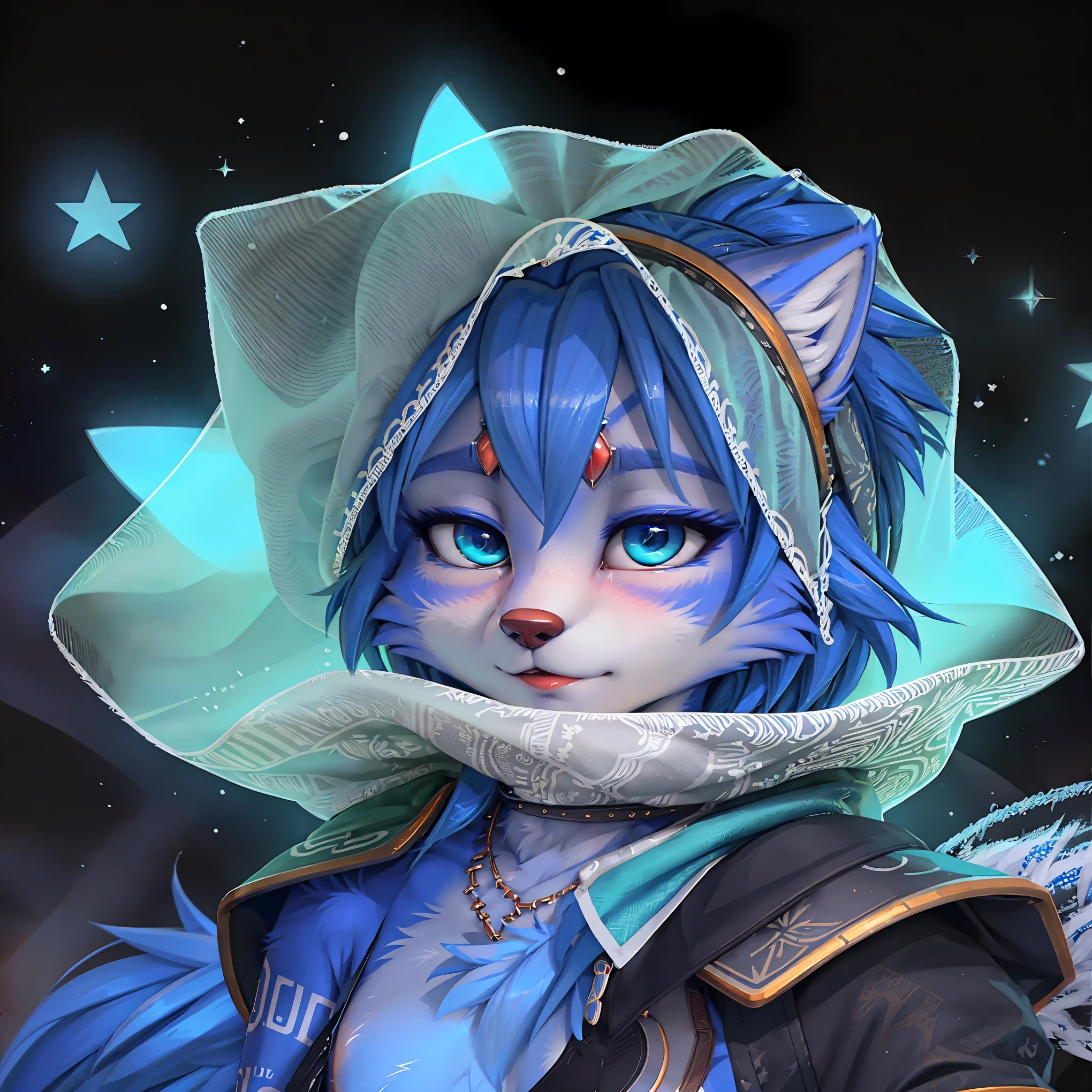 A beautiful and detailed (cute picture) from ((krystal)), Star Fox krystal,  green eyes, medium breasts, (((Long blue hair 1.3))),  anthro, Fuzzy, (from Fluff-Kevlar, Bayard Wu, personalize me, Pino Daeni),  detailed Fluffy fur, detailed face, (Fluffy), 1 girl, Alone, Hair covers one eye:1.4, 