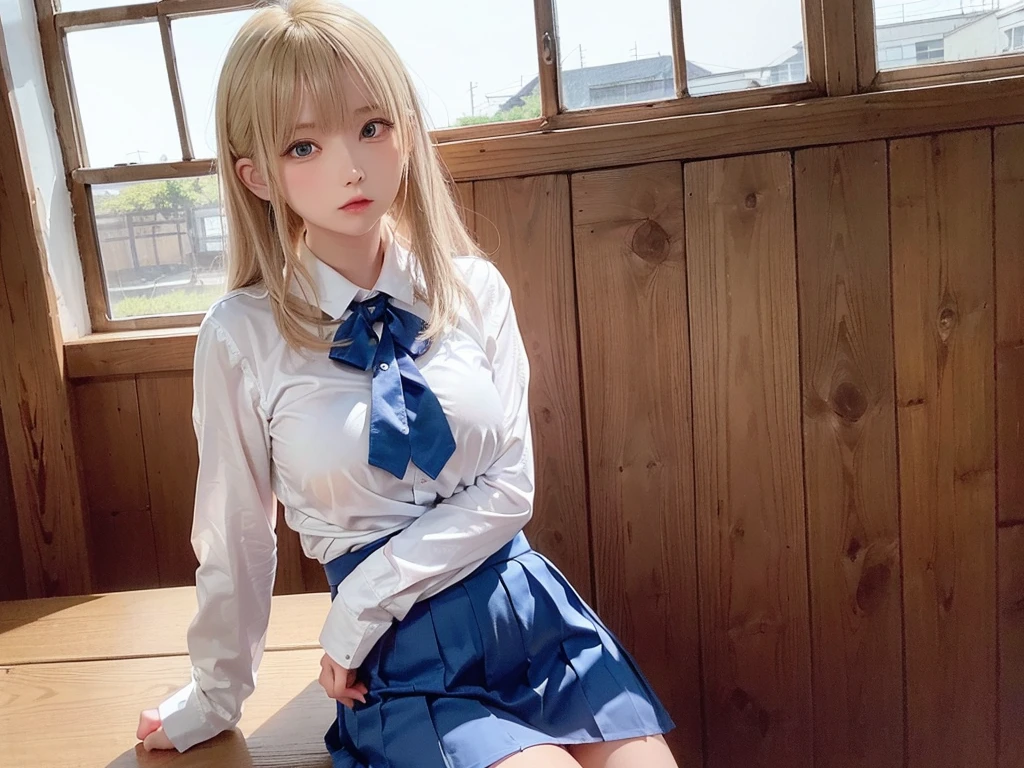 Toga tied to a chair in the basement, blonde hair, srestrained, BDSM, Restricted legs, Restricted arms, Bound, Tied to a chair, noose, Tied with a rope, Sailor's clothing, Black skirt, medium breasts, Himiko Toga, They are smiling, Beautiful body, 美丽的面容, ultra-detailliert, top-quality, loose-fitting clothes, Tied to a chair with a rope, Restricted body, Unable to move, Slave Rope, white shirt, Sailor's clothing, Hentai-kun, shackled, Slave Rope, Hardcore Slavery Restrictions, Machine slavery, Milking udder