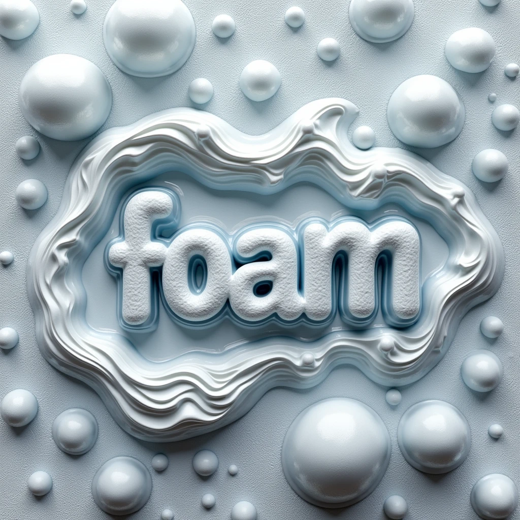 Text "Foam" in the center, detailed Foam