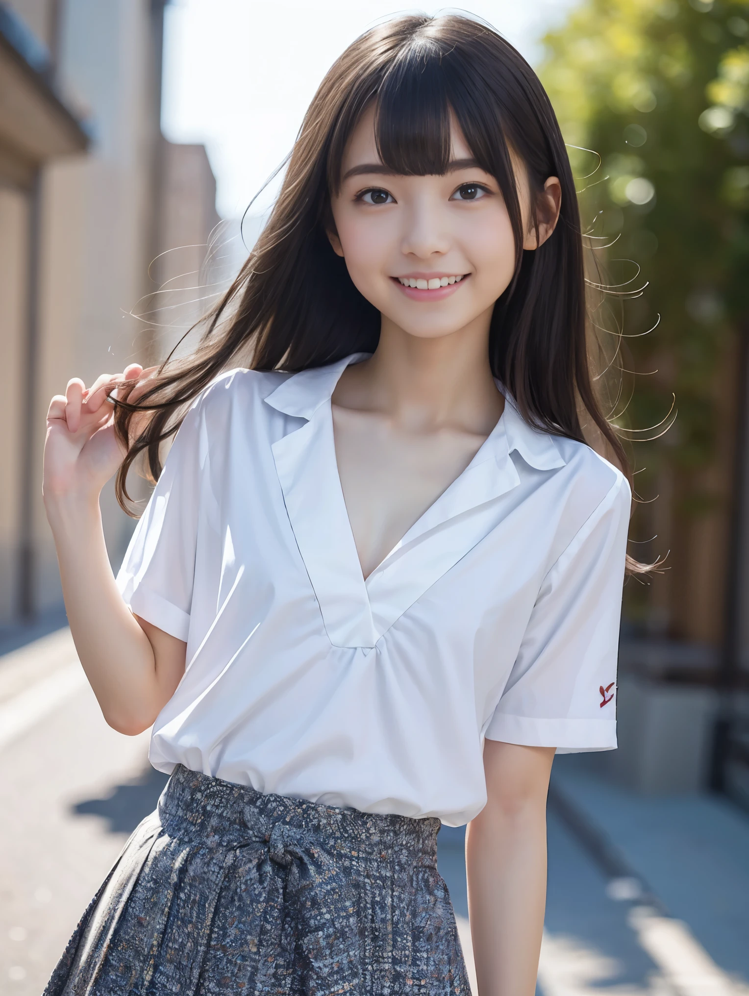 (Happy expression on face:1.26)、Raw photography、(((Ultimate Beauty Full Body Shooting)))、((glistning skin))、女の子1人、17-year-old beautiful girl in Prague、bright expression、((brown haired))、Blouse girl、skirt by the、View from the floor、(Long stockings or pantyhose)、(アップskirt by the)、Legs open、crouching down、Counterpoint shots、((ultra-detailliert))、(Perfectly detailed face)、(Detailed hand)、Photorealistic images、((​masterpiece、最hightquality、ultra-detailliert、Film Light、intricate-detail、hight resolution、ighly detailed))、细致背景、8KUHD、Digital SLR、Soft light、hightquality、Film grain、FujifilmXT3 、Shallow depth of field、natural soft light、Kamimei、