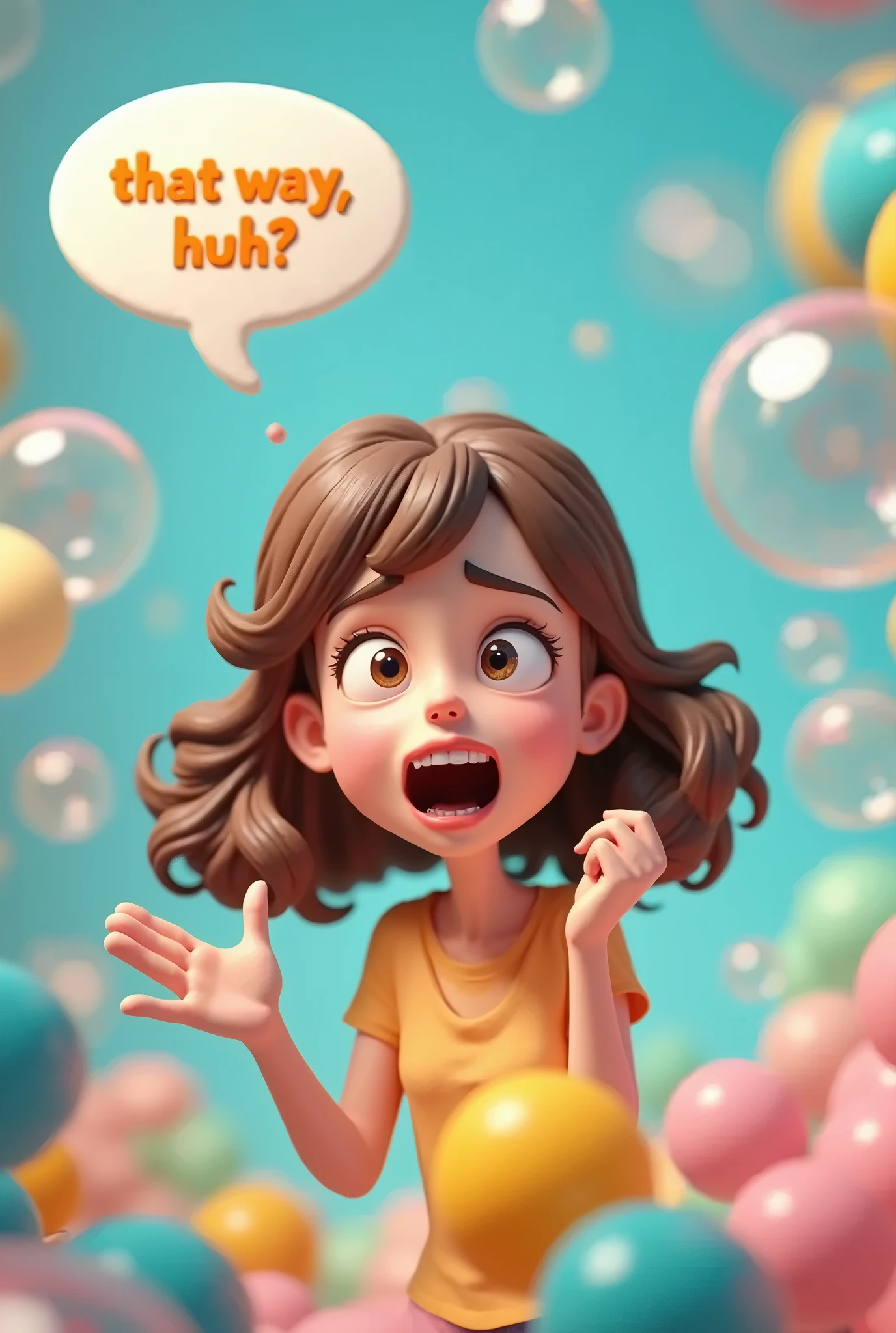 (masterpiece, high quality, High resolution, Comical 3D illustration), Bubblesわわわ, I&#39;m in a hurry, I&#39;m in a hurry, Bubblesわわわ, Bubbles, Bubbles, What should I do?😨😨😨, The young lady looked very flustered and didn&#39;t know what to do., I&#39;m in a hurry, I&#39;m in a hurry, Bubblesわわわ, Bubbles, 