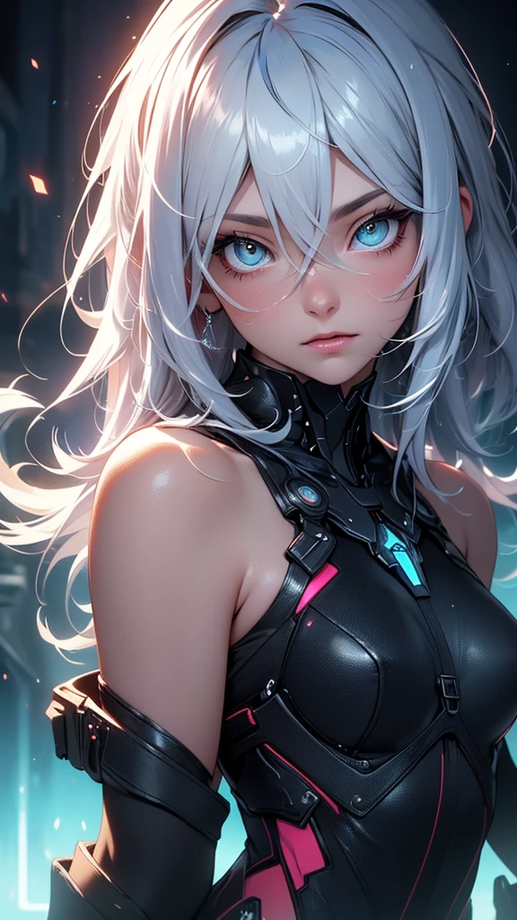 anime girl with white hair and black clothes posing naked, extremely detailed artgerm, detailed digital anime art, artgerm on artstation pixiv, guweiz on pixiv artstation, guweiz on artstation pixiv, fanart best artstation, :: rossdraws, trending on artstation pixiv, rossdraws 2. 5