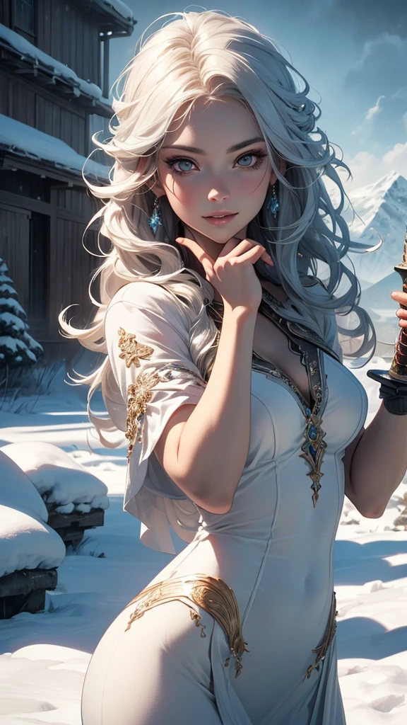 woman,1female,((milf,mom,mature,mature woman,4 female,adult)),(large breasts:1.5),saggy breasts,(((white hair:1.4,straight hair,long hair:1.4,colored inner hair))),((yellow_eyes:1.3)),intricate eyes,beautiful detailed eyes,symmetrical eyes,((((dark skin:1.4,lustrous skin:1.5,bright skin: 1.5,skin tanned,shiny skin,very shiny skin,shiny body,illuminated skin)))),(spider lower abdomen,narrow waist,wide hip,bimbo body,inflated legs,thick thighs,delicate detailed fingers),(((detailed face))),
cute,slutty,sensual,seductive look,seductive,((erotic)),opulent,sumptuous,longingly,((nsfw)),
queen,goddess,fantasy,(beautiful winter silver clothes,silver silk),((strapless red dress,very long red skirt,red dress)),(silver clothes),(((ice jewelry,intricate necklace,christmas jewelry,detailed outfit))),cleavage,silver silk,((eyeshadow,elegant makeup,eyelid makeup,gold lips,gold lipstick)),((Transparent cloth:1.1)), (((Sexy white fur coat, white fur coat outfit, wearing a white fur coat:1.3,winter white coat))),red gloves,(((intricate outfit,intricate clothes,embroidered outfit,ornate outfit,embroidered clothes,ornate clothes))),
(dynamic pose:1.0),embarrassed,(centered,scale to fit dimensions,Rule of thirds),
((snowy pine forest)),winter,scenery:1.25,((intricate scenery)),((snow forest background)),Christmas tree,
(Glossy winter ornaments),highres,sharp focus,(ultra detailed,extremely detailed),(photorealistic artwork:1.37),(extremely detailed CG unity 8k wallpaper),(((vibrant colors,vibrant theme))),(intricate),(masterpiece),(best quality),