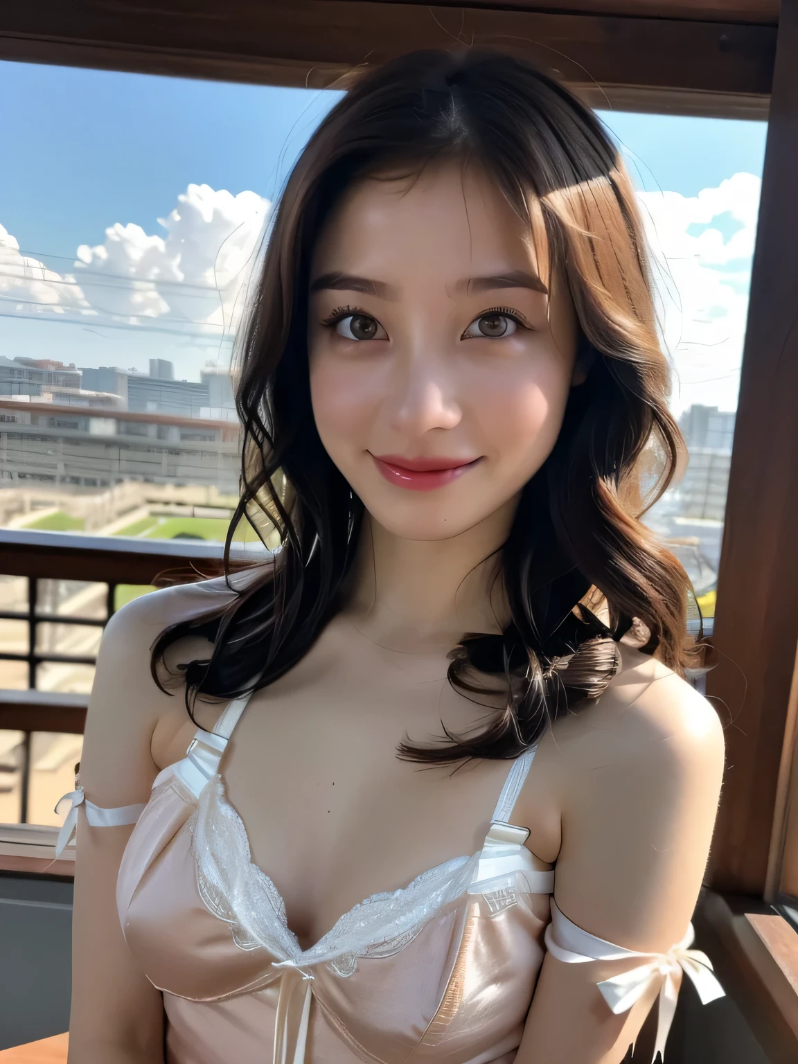 (Highest quality,8k, High resolution:1.5), Very detailed, (Realistic ,Realistic ,Photorealistic:1.8), One Girl, (Perfect body :1.8), Very detailed face, Detailed lips, Detailed eyes, Sexy double eyelids, Beautiful attention to detail, Beautiful lip detail, Sexy seductive pose, Movie angle, Professional Lighting, unity 8k, beautiful, masterpiece, Highest quality, Embarrassed laugh, South Island, Waikiki, indoor, (Large Breasts:1.8), (The body is slim:1.5), (Cute see-through lingerie:1.5), (18-year-old:1.8),