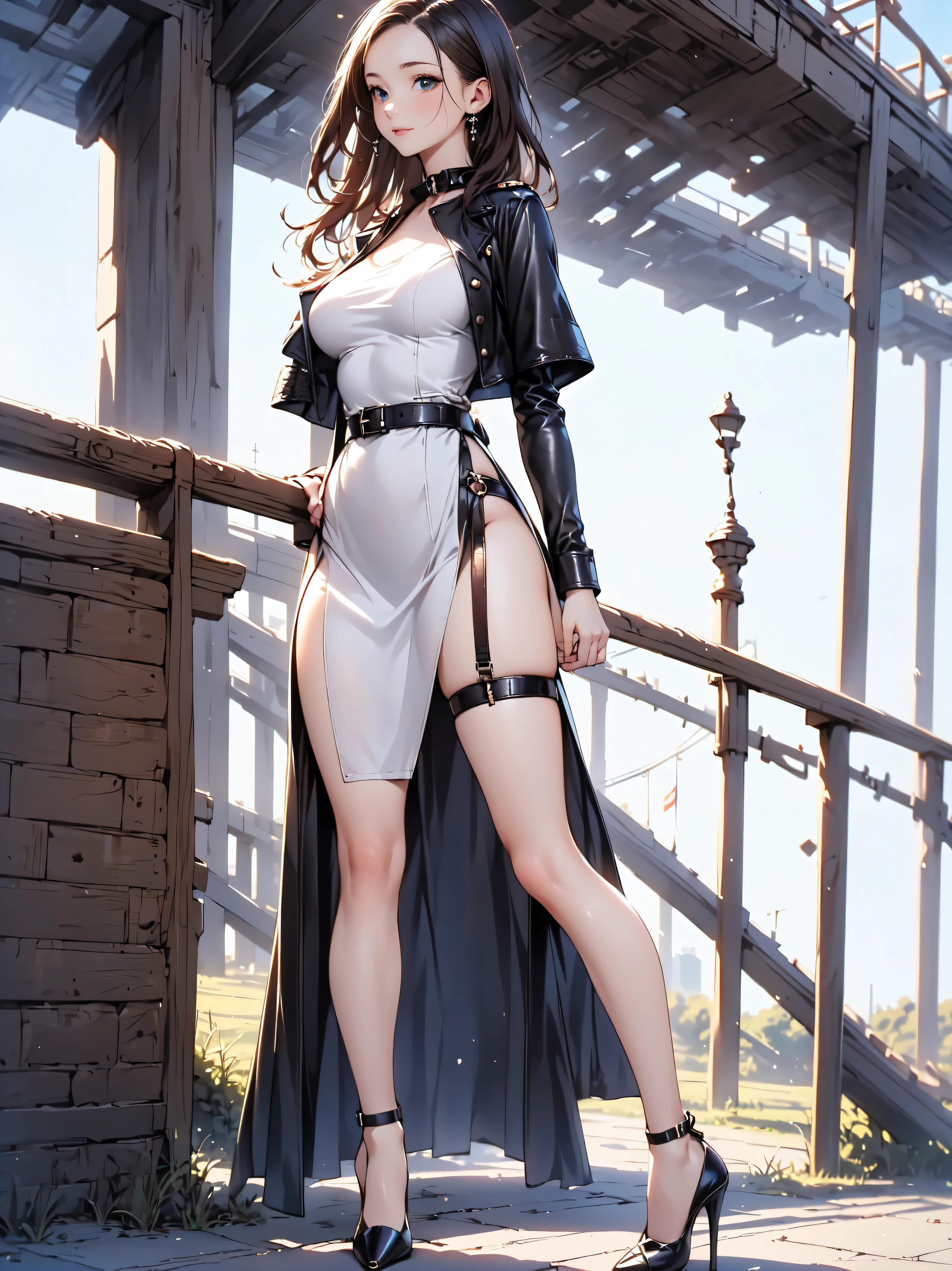 (hyperrealistic), (illustration), (high resolution), (8K), (extremely detailed), (best illustration), (beautiful detailed eyes), (best quality), (super detailed), (masterpiece), ( wallpaper), (detailed face), solo, (dynamic pose), 1 girl, red wavy bob hair , korean, heterochromic eyes, small moles under the eyes, ((apron)), long legs, tightens abs, (camel toes),  open legs, cameltoe, - [ ] (NSFW),(((wearing the torn sheer costume of the superheroine)))),(no panties, no bra)), wet crotch, wet thighs, Beautiful girl with emphasized slender abs: 1.4, (((the tip is protruding, the areola protrudes, the shape of the pubic area is clearly visible)), six-pack abs: 1.4, bust Botox, Big and perfect body, photography, sharpness, unique 850 4, Koda850 k portrait camera, F1.6 lens, ultra-realistic textures, spectacular light textures, Cinestil 800 fashion mechanics, (futuristic sci-fi battle fashion, elbow and knee cyberpad, cyber long boots, cyber glove: 1.1), ( Perfectly tied with chains), restraints, slaves, collars, contempt, ((tears flow, cry with pain)), sweating, ((wide prison with sunlight)), dark fantasy, peeling of the ceiling, broken slabs, rebar between cracks, realistic material details, extreme details, ultra-realistic materials, broken walls, (torn costume))), wet, cloudy, (chained)), (( Big breasts emphasized by chains)), ((chains digging into the crotch)), hands tied behind the back, invisible hands)), (no panties, no bra))), shredded outfits, broken golden shields and battle spears, long combat boots with white knee pads, white combat long gloves, combat shoulder armor, junkyard, blood on the face, blood splattered, realistic, (bruises, dirty, torn clothes, Reveal clothes, blood: 1.3), brown hair, long hair, torn cloak, torn pantyhose, long legs, ((the crotch between the legs is lifted by a chain))