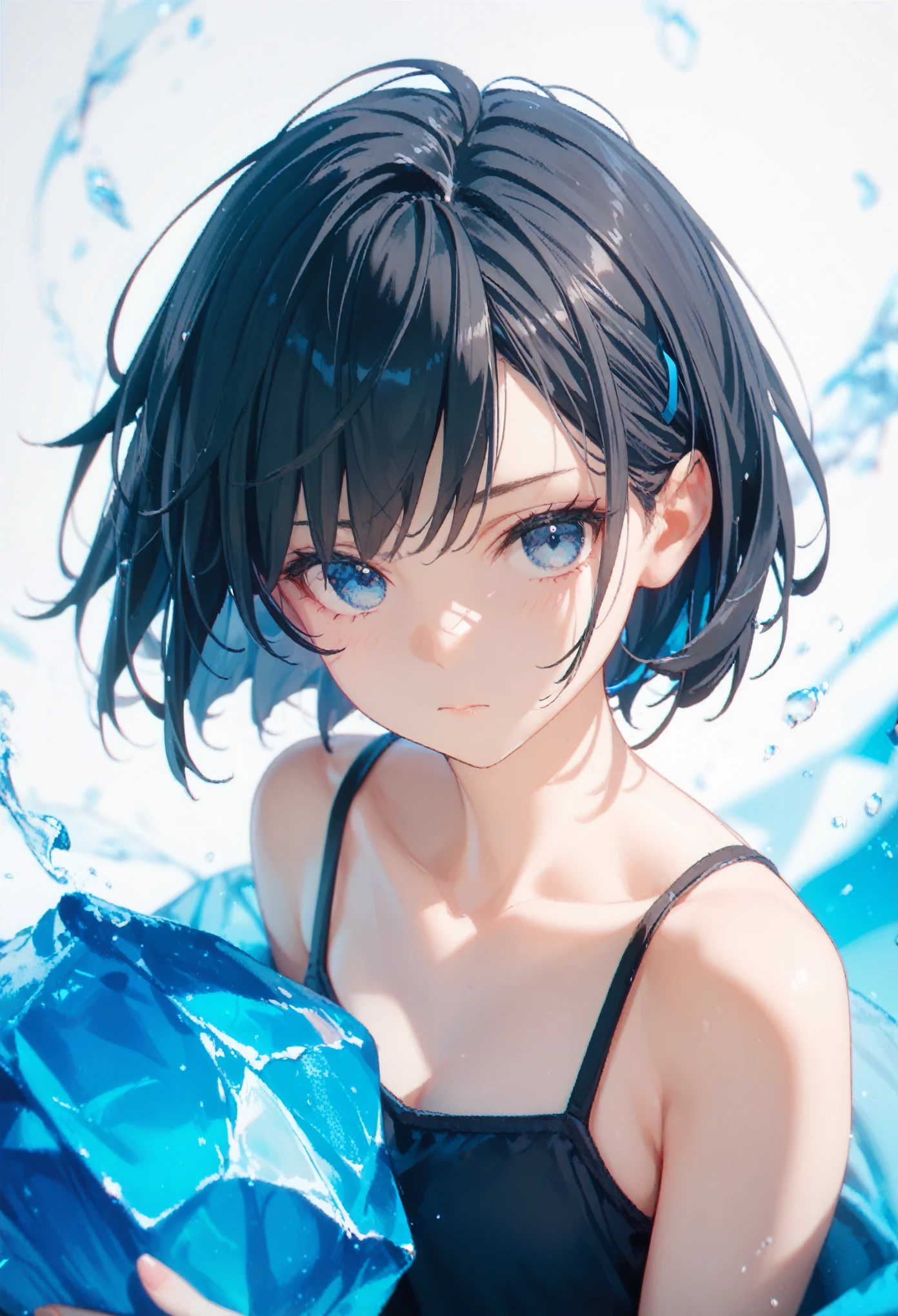((highest quality, 8K, masterpiece:1.3)), concentrated:1.2, perfect body beauty:1.4, buttocks:1.2, ((layered haircut, chest:1.2)), (wet clothes:1.1) , (rain, street:1.3), bandeau dress: 1.1, Highly detailed face and skin texture, fine eyes, double eyelid, whitened skin, long hair, (shut up: 1.3)