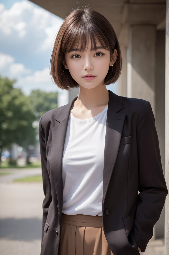(RAW Photos), (Realistic), (masterpiece), (Highest quality), High resolution, 8k resolution, (Exquisite detail), Exquisite bicycle structure,One handle,(Volumetric Light), woman, Age 35, short hair, Straight hair, Brown haired, Very thin, Very white and clear skin,Highly detailed eyes, Source Sequence, Very thin eyebrows, eyelash,Ultimate beauty,Cute like an idol, smile, (office suits), Sit in the saddle,Beautiful breasts,Beautiful Japanese office lady, Pleated skirt, Random Color, Cute Face, Real Light, Correct Anatomy, ride a bicycle:1.4、Mommy bike:1.4, There is a basket, Low saddle,Moving bicycle, (((非常にLow saddle, Sit in the saddle))),pedalをこぐ,Hold the handlebars with both hands,Look straight ahead,womanは視聴者を見ていない, pedal, From below1.4、(((Low angle 1.4))), In the city, (((I can see her panties))), Beautiful long legs, (((かなりFrom below:1.4))), Thin thighs, womanをFrom below見上げる視聴者,From below,From below,(((Low angle full body shot, Black pumps,かなりFrom belowの角度, focus on the saddle, Zoom from ground level,From a dog's eye level))), womanは前傾姿勢ではない, Not a car, from the front, 視聴者はFrom belowwomanの股間を見上げる,I can see her knees,womanは片膝をあげる, low angle: 1.4, focus her knee,In town, One Bicycle, simple bicycle flame