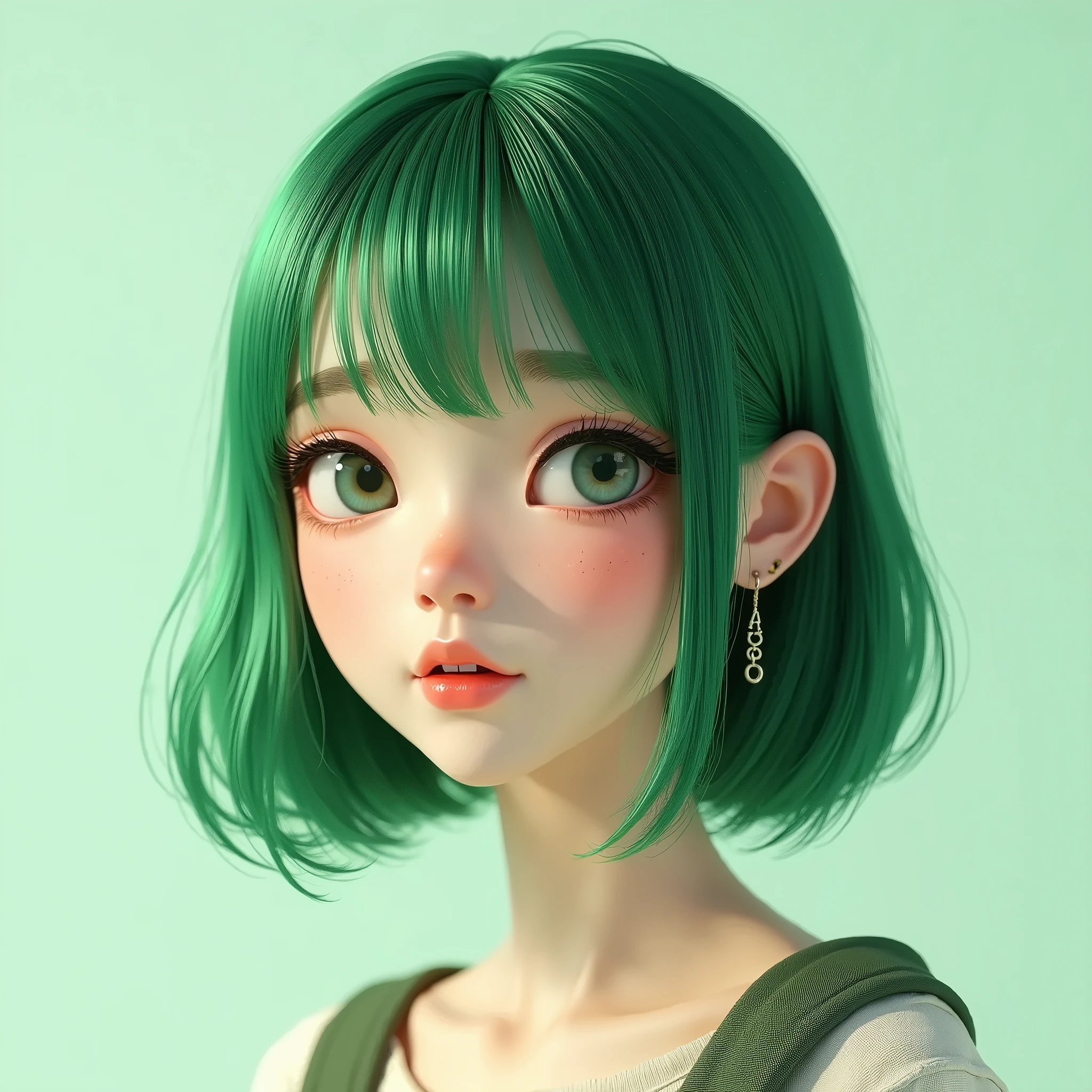 (best quality, highreagical, green theme, (magical cute sakura maiedn:1.2). with (((exaggerated hair, huge fluffy hair, expanded hair, exagerated voluminous hair))), green sweater with zentangle lines, details, (((horsehair, fluffy))), socks, shoes,