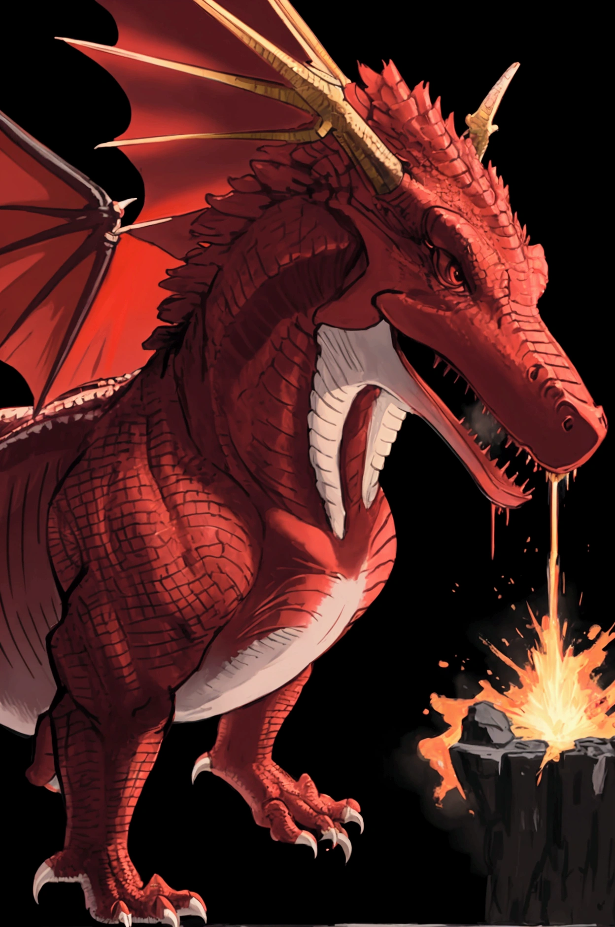 Crew logo with a black dragon on a red background with the words Dragon of Clash written on it