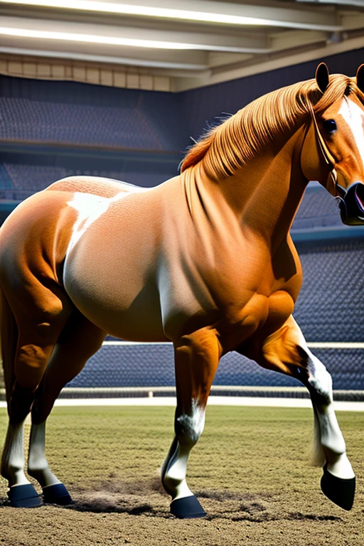 (By Manahallowhound), feral horse, horse, male, muscular animal, solo, slightly chubby, balls, heavy balls, sagging balls, puffy ????, stretched ????, feral, natural pose, detailed background, detailed eyes, smile, (realistic fur, detailed fur texture), hyperrealistic, ultradetailed, natural lighting, beefy, daddy, horse cock, horse penis, flared penis, equine penis, anatomically correct equine penis, butt big butt, fat butt, bubble butt, wide hips