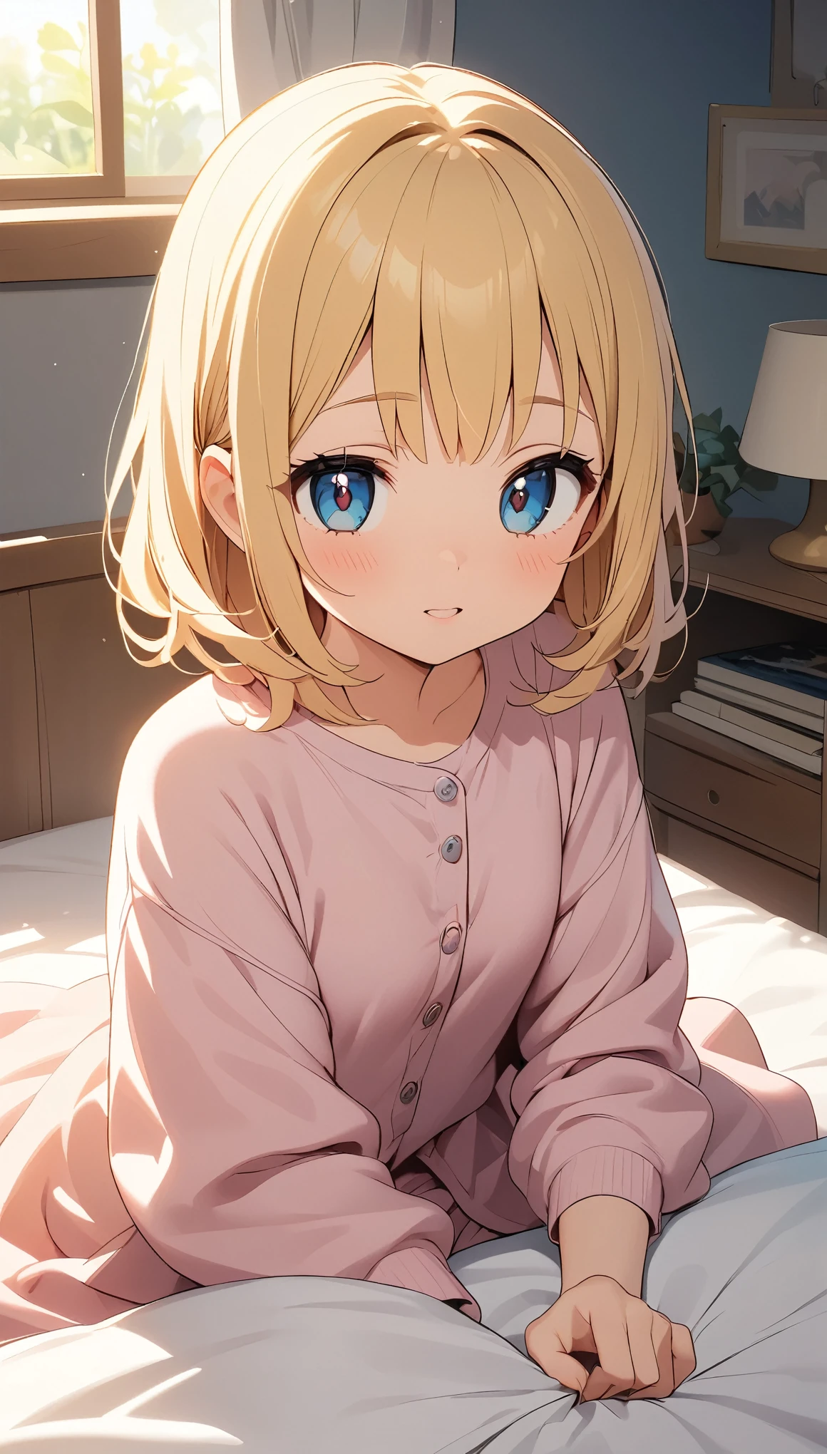 photo realistic, (masterpiece,best quality:1.4),(8k,raw photo,photo realistic:1.2), detailed skin,detailed face,(1boy and 1girl,having fuck:1.8),top down bottom up,on bed, 1girl,Japanese idol,cute face, little girl, Not Safe for Work, 
Pink Underwear, ((No Panties)), happy, long hear, ((medium bob)), blonde hair, (((wavy hair))), smile, blush,12-yo,elementary school student, small breasts, child, small breasts,  blush,12-yo,
