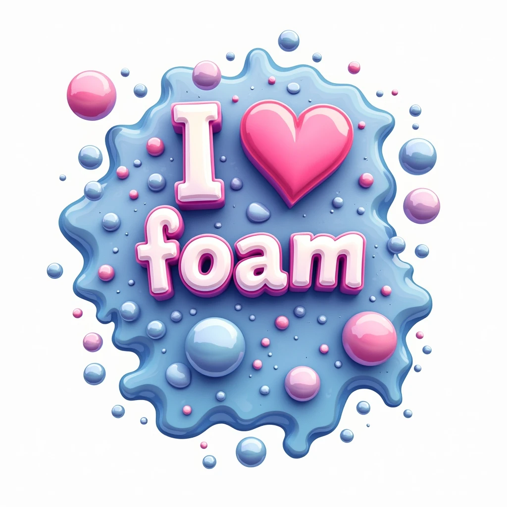 Vector t-shirt graphic for printing, with the text "I Love Foam", vector illustration of Foam, bubbles.

dynamic movement, full body, photorealistic, Professional, perfect composition, intricate details, ultra-detailed