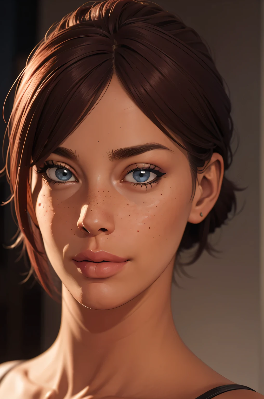 sexy Sabine Wren milf, close up, portrait,