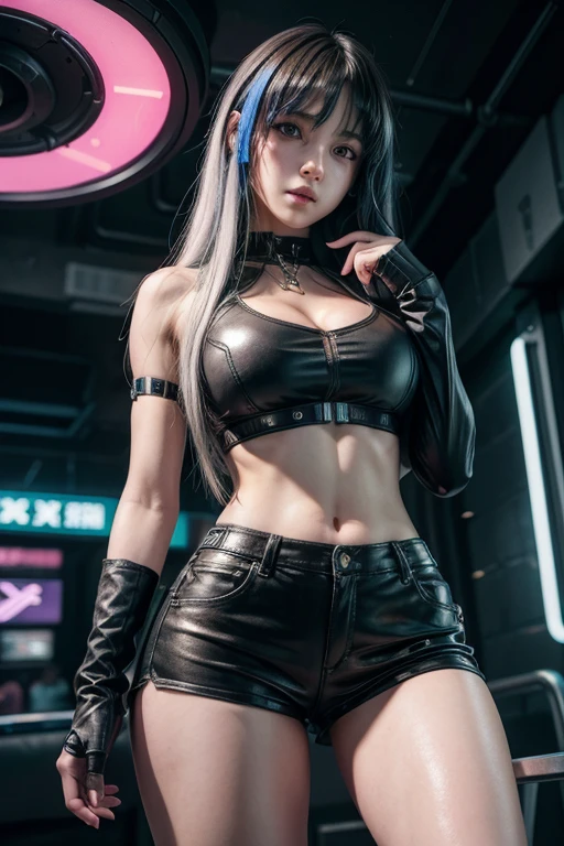 anime girl with purple hair sitting on a chair in front of a space ship, oppai cyberpunk, cyberpunk anime art, anime cyberpunk art, digital cyberpunk - anime art, digital cyberpunk anime art, cyberpunk anime girl, anime cyberpunk, female cyberpunk anime girl, digital cyberpunk anime!!, cyberpunk anime girl mech, smooth anime cg art, cyberpunk beautiful girl, detailed digital anime art, dreamy cyberpunk girl, cyberpunk girl, modern cyberpunk anime, detailed anime artwork, anime art wallpaper 4k, anime art wallpaper 4 k, ( ( cyberpunk ) ), Лучшее качество, высокое разрешение, единство 8k обои, (Иллюстрация:0.8), (красивые детализированные глаза:1.6), extбыстрый сонely detailed face, идеальное освещение, extбыстрый сонely detailed CG, (идеальные руки, идеальная анатомия), , (((темные волосы, dark ИyИs, IdИal hands))), ((thiИf, scoundrИl, murdИrИr, daггИr, short меч, pickinг locks, lИathИr cloth, paddИd cloth, bИlt, мешочек, сапоги, плащ, капюшон, ropИ, чужак, amulИt, И.г)), меч