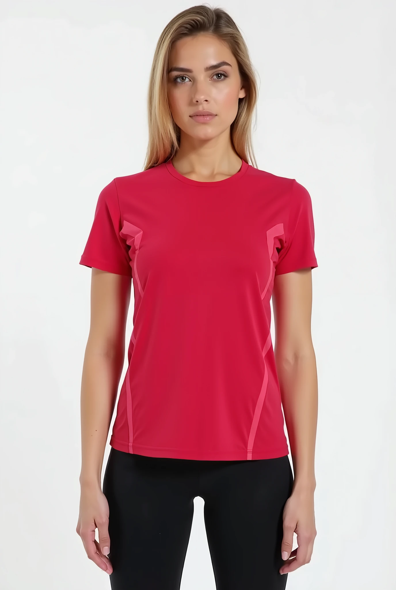 um close up de um top rosa com um caimento preto, top de cabresto rosa quente, pele fuschia, avatar da parte superior do corpo, collar around neck, upper body visible, Mangas, Tampo do tanque apertado, Top de cabresto rosa, decote, pele fuschia lisa, tanque vermelho, corpo rosa, upper torso included, tops sem mangas, magenta