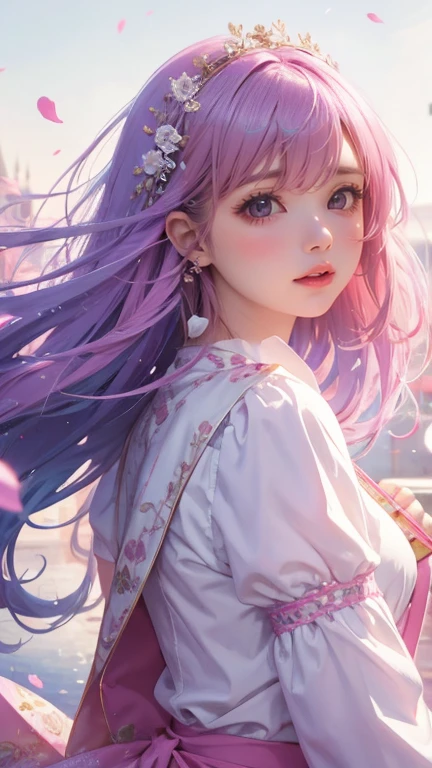 ((highest quality)), ((masterpiece)), (Get used to it), Perfect Face , beautiful girl , key , Big Breasts , Long and beautiful hair , Braided hair ,